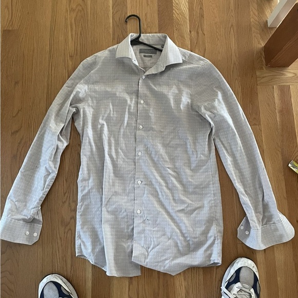 Perry Ellis premium slim fit box patterned shirt medium condition 10/10 - Picture 1 of 3